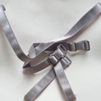 Кръстосани сиви презрамки за сутиен със сребриста халка 012#, снимка 2 - Други - 40089996