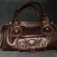 Ергономична дамска чанта в кафяво / кафява чанта , снимка 1 - Чанти - 28276910