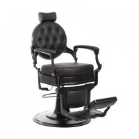 Бръснарски стол Mae - черен/кафяв, снимка 5 - Бръснарски столове - 37387475