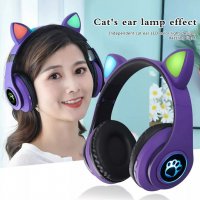 Bluetooth слушалки котешки уши CAT ear P33M в различни цветове, снимка 4 - Безжични слушалки - 33156401