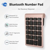 Нова Безжична цифрова клавиатура Bluetooth 5.0 Подарък, снимка 3 - Друга електроника - 43498545