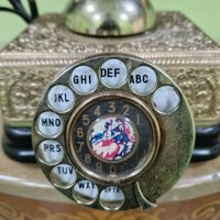 Страхотен антикварен колекционерски телефон от месинг и бакелит , снимка 5 - Антикварни и старинни предмети - 43309785