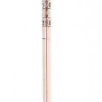 Термометър -20 До +50°C, Стъклен, Немски , спиртен 300 мм, червена линия, 20200262, снимка 4 - Друга електроника - 33320876