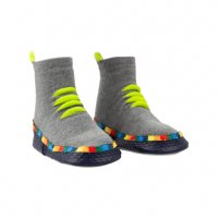 Детски термо чорапи BROSS сиво 16/29, снимка 1 - Детски пантофи - 39272093