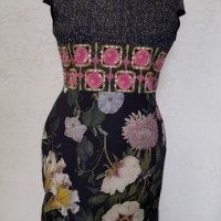 Италианска рокля с флорални мотиви / цветя, снимка 1 - Рокли - 42957500