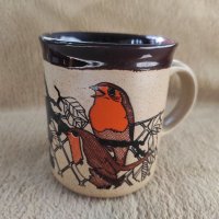 Страхотна керамична чаша с птици, снимка 1 - Чаши - 38520230