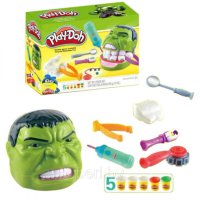 Зъболекарски комплект на Хълк с пластилин Play-Doh, снимка 1 - Пластелини, моделини и пясъци - 44065672