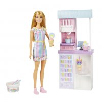 BARBIE Cooking&Baking Магазинчето за сладолед на Barbie® HCN46, снимка 2 - Кукли - 38396866