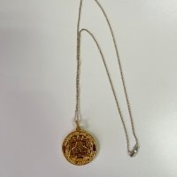 Сребърен медальон с позлата "Медальон на надеждата" №1519, снимка 1 - Антикварни и старинни предмети - 35150804