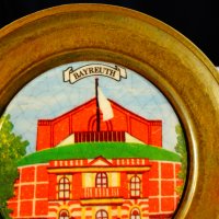 Бронзова чиния с изображение от Bayreuth,порцелан. , снимка 2 - Антикварни и старинни предмети - 26872611