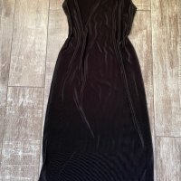 Нова дълга ежедневна черна рипс плисе еластична рокля рипс 44 нолер , снимка 3 - Рокли - 37612454