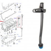 Гърловина, Щека пръчка за мерене нивото на маслото FORD FOCUS, TRANSIT CONNECT 1.8D, снимка 4 - Части - 32341347