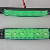 Диодни LED ЛЕД ЗЕЛЕНИ габарити лед светлини 12V и 24V "рибки", снимка 3 - Аксесоари и консумативи - 35347094