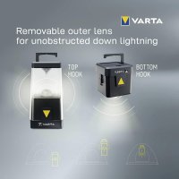 Мощна къмпинг LED лампа Varta лед фенер за палатка аварии риболов, снимка 6 - Къмпинг осветление - 43422851