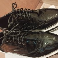 Черни дамски обувки Оксфорд , снимка 2 - Дамски ежедневни обувки - 37725049