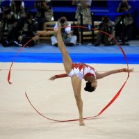 MUROAD Комплект 10 ленти за художествена гимнастика 4м, червени, снимка 3 - Художествена гимнастика - 32782073