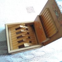 Дървена кутия за цигари , снимка 3 - Антикварни и старинни предмети - 40332657