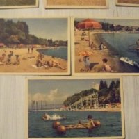 6 стари картички от плажа в Лозана, Швейцария около 1920 г., снимка 3 - Колекции - 32492470