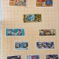 Стар колекционерски албум с марки от СССР на тема Космос, снимка 11 - Филателия - 38206382