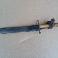 Рядък старинен,винтидж нож,щик.кортик,рогова дръжка,с кания