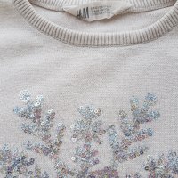 Пуловер H&M с паети  6-8 години , снимка 5 - Детски пуловери и жилетки - 27468164