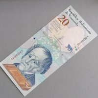 Банкнота - Венецуела - 20 боливара UNC | 2018г., снимка 1 - Нумизматика и бонистика - 42939277