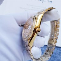Унисекс часовник Rolex Day-Date Champagne 18К Gold с автоматичен механизъм, снимка 6 - Мъжки - 38207196