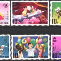 Клеймовани марки Деца, Детски игри, Ден на детето 1980 от Северна Корея КНДР, снимка 1 - Филателия - 35135771