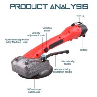 Вибратор за Плочки / Акумулаторен Вибратор / Вендуза за Плочки / Виброчук, снимка 5 - Други инструменти - 43655554