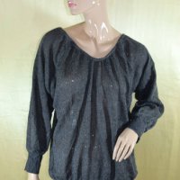 Дамска сива вълнена блуза Made in Italy мохер и вълна, снимка 2 - Блузи с дълъг ръкав и пуловери - 33322110