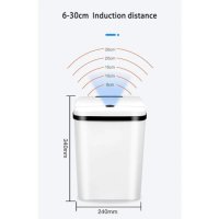 Кош за отпадъци със сензор за вдигане на капака, зарежда се с батерии, снимка 3 - Други стоки за дома - 43815848