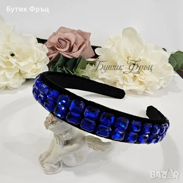 Диадема сини кристали , снимка 1