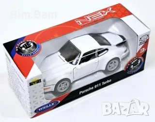 Колекционерска метална количка Porsche 911 Turbo / WELLY, снимка 1