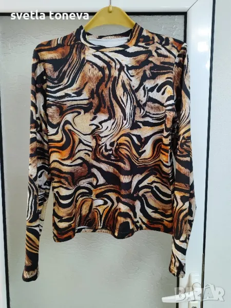 Ефектна трикотажна блуза, снимка 1