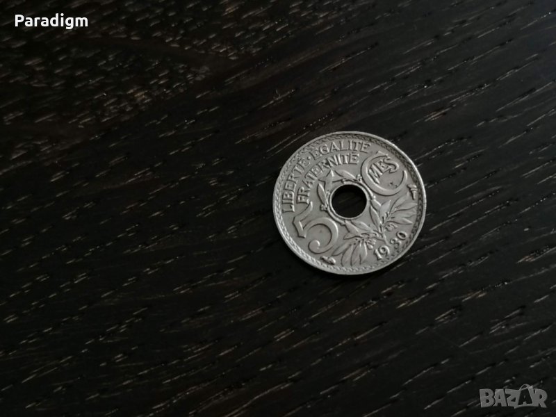 Mонета - Франция - 5 сантима | 1930г., снимка 1