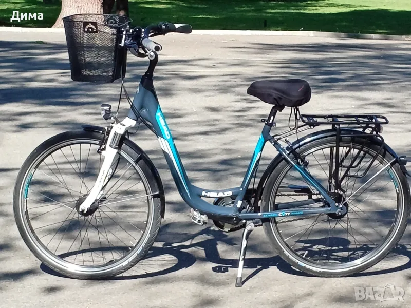 Дамски градски велосипед Head City, алуминиева рамка, 7 вътрешни скорости NEXUS, вградени светлини, снимка 1