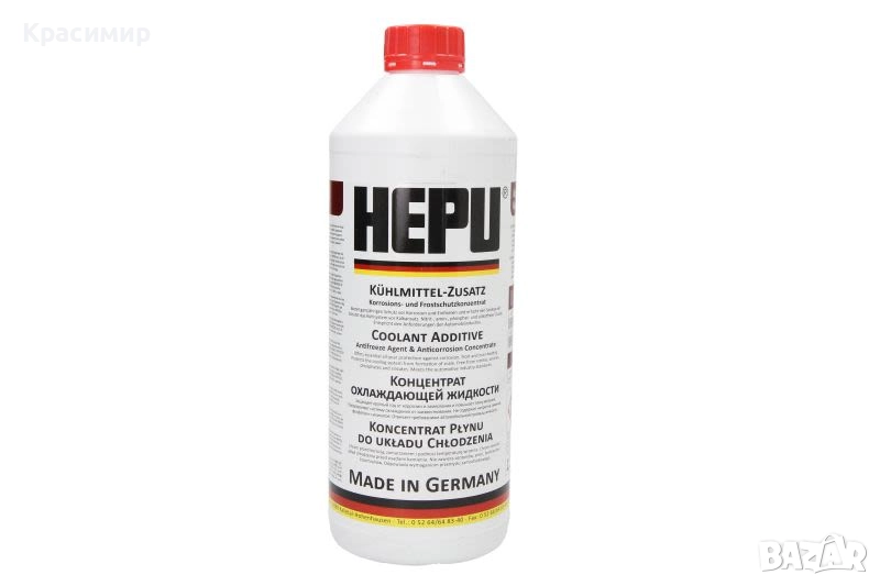 Червен антифриз концентрат Hepu G12 - 1,5 Литра, снимка 1