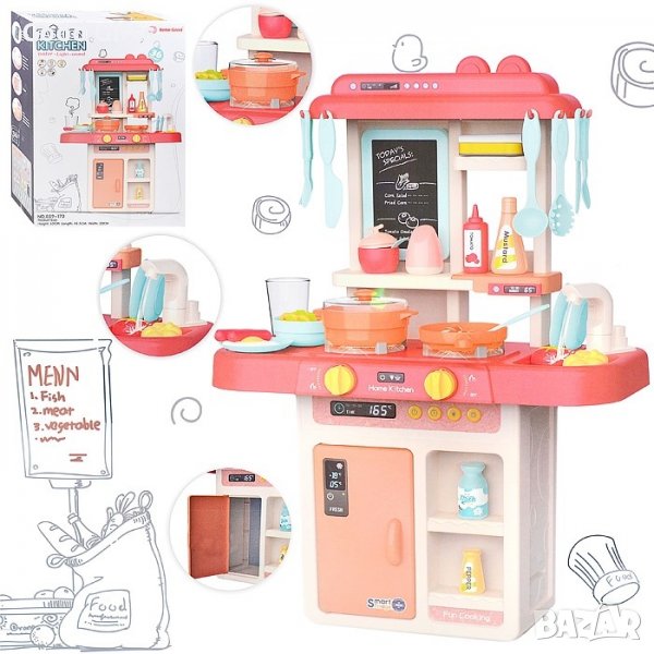 Детска кухня с течаща вода FASHION KITCHEN, снимка 1