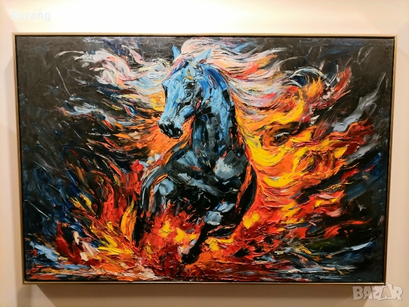 ,, Огнен танц"картина Маслена живопис , снимка 1