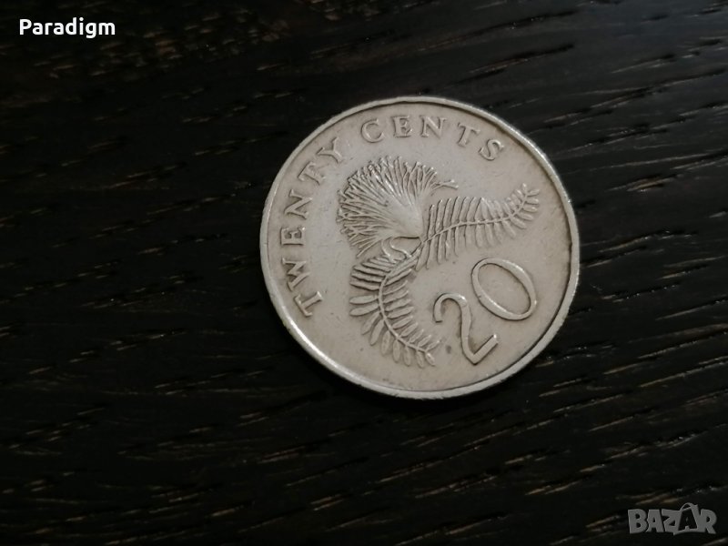 Mонета - Сингапур - 20 цента | 1989г., снимка 1