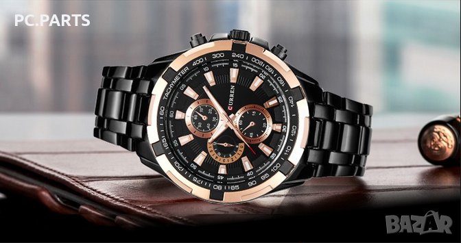 CURREN Спортен мъжки часовник с луксозен дизайн, снимка 1