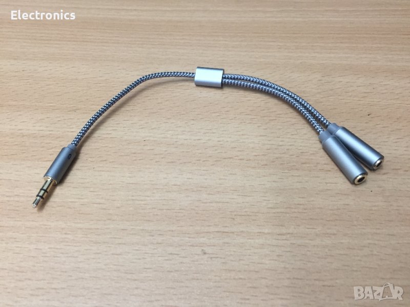 Качествен аудио сплитер 3,5мм (подсилена ширмовка), снимка 1