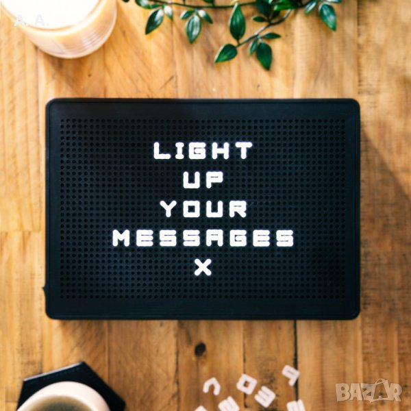 СВЕТЕЩА LED PEG ДЪСКА ЗА ПИСМА - 29,5 X 21 X 4 СМ, снимка 1