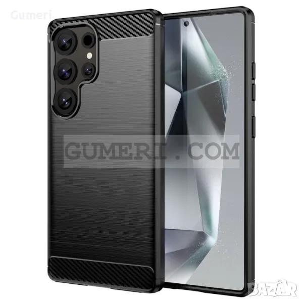 Samsung Galaxy S25 Ultra Противоударен Силиконов Гръб Карбон, снимка 1