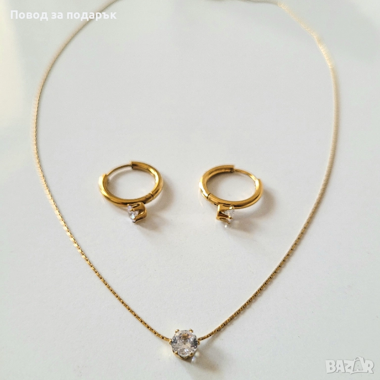 Комплект колие и обеци , снимка 1