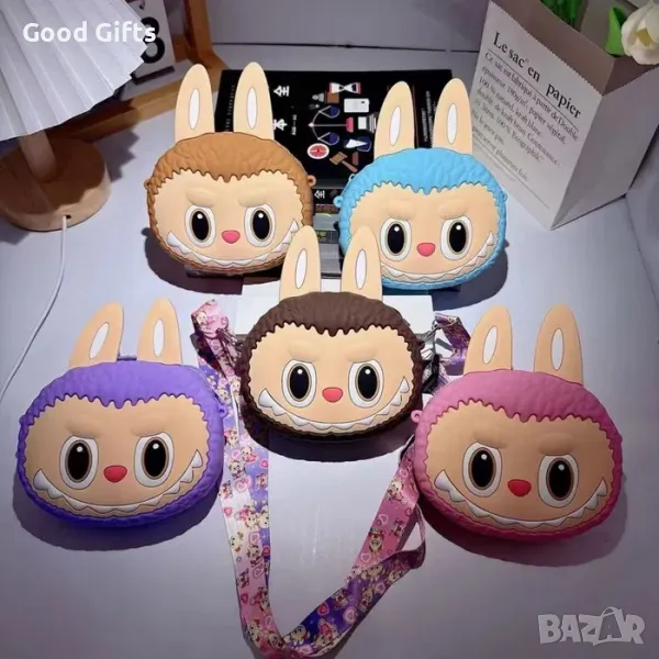 Labubu чанта играчка, Лабубу силиконова чантичка, снимка 1