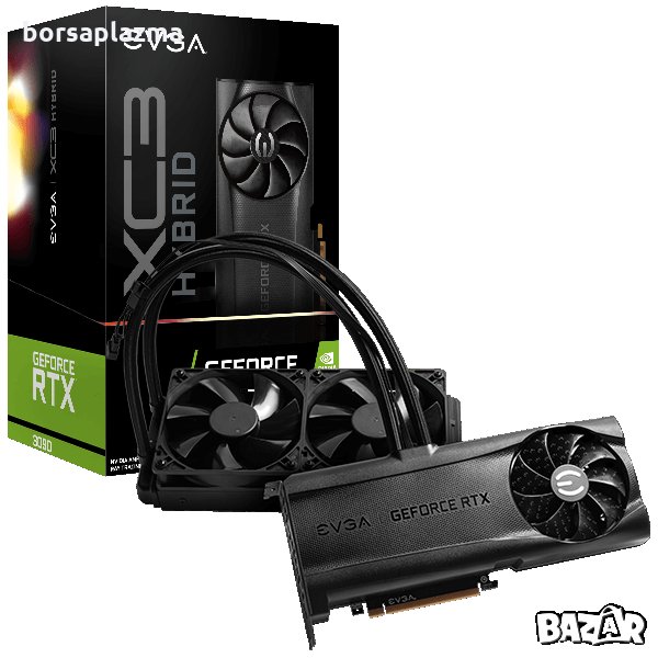 EVGA GeForce RTX 3090 XC3 Ultra Hybrid Gaming, 24576 MB GDDR6X, снимка 1