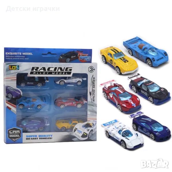 Метални коли 6 в комплект 1:64, снимка 1