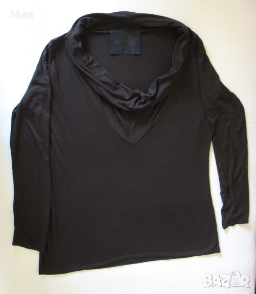 Блуза с дълъг ръкав и интересна яка, снимка 1