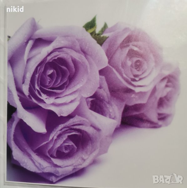Лилави рози стикер за контакт ключ на лампа копчето, снимка 1